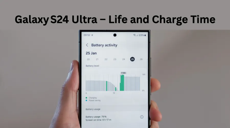 Galaxy S24 Ultra – Life and Charge Time