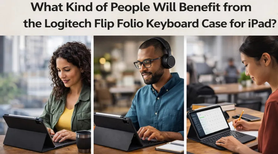 Who benefits from the Logitech Flip Folio